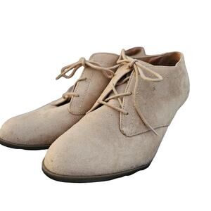 Indigo Rd Women's Size 11 Saige Tan Textile Lace-Up High Heel Ankle Booties